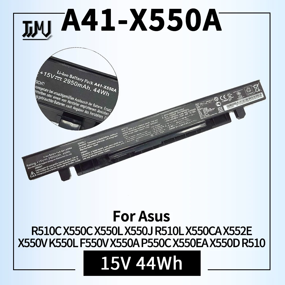 A41-X550A A41-X550 Laptop Battery for Asus R510C X550C X550L X550J R510L X550CA X552E X550V K550L F550V X550A P550C X550EA X550D