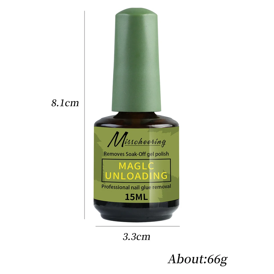 Misscheering 15ml Removedor Mágico Rápido de Gel, Remoja y Limpia Esmaltes Semi Permanentes UV, Herramienta de Manicura 6