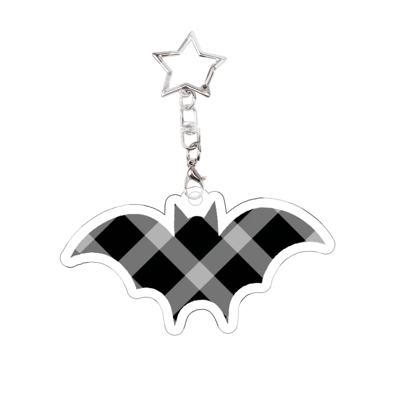 Monster Girl Acryl-Schlüsselanhänger Kawaii Fledermaus-Wimpel Totenkopf Rosa Schleife Exquisiter Studenten-Cosplay-Requisiten-Taschenanhänger Schlüsselring Geburtstagsgeschenk – Detail 8