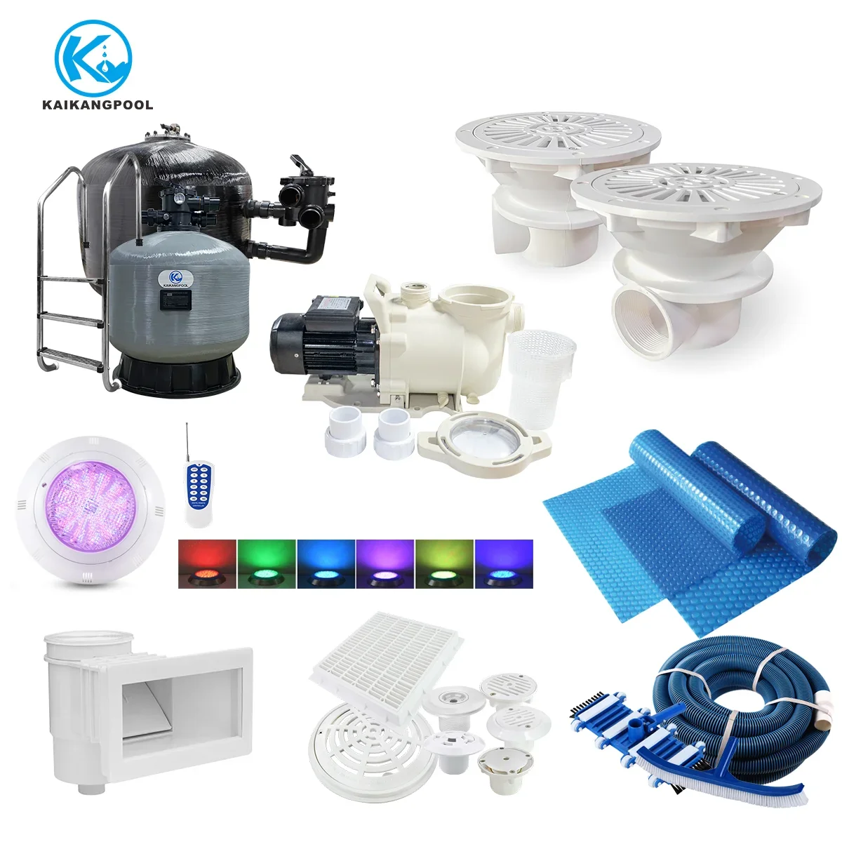 2024 Factory supply high quality swimming pool accessories equipment Complete Set Swimming Pool Accessories