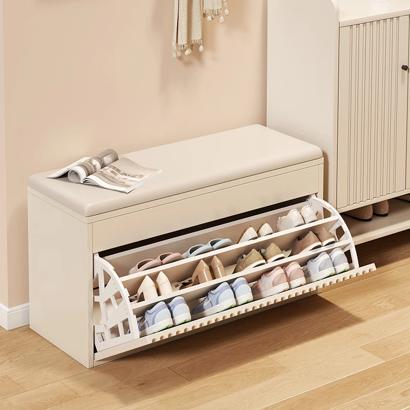 

Tipping bucket shoe change stool door household shoe stool entrance entrance entrance can sit shoe cabinet sitting stool