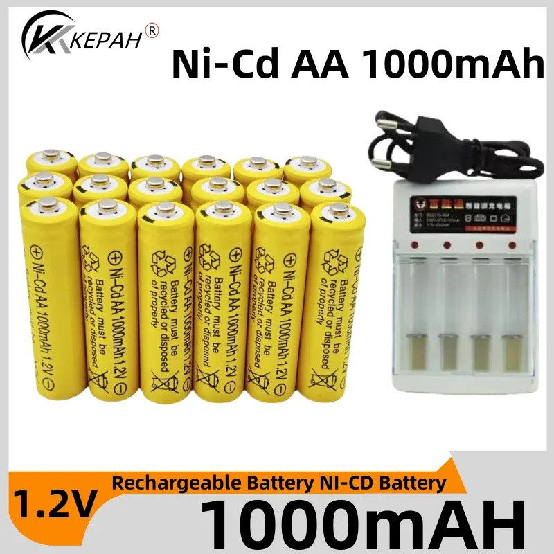 100% Original 1.2V AA1000mAh Rechargeable Alkaline Battery NI-MH 1.5 V Battery for Clocks Mice Computers Toys So On