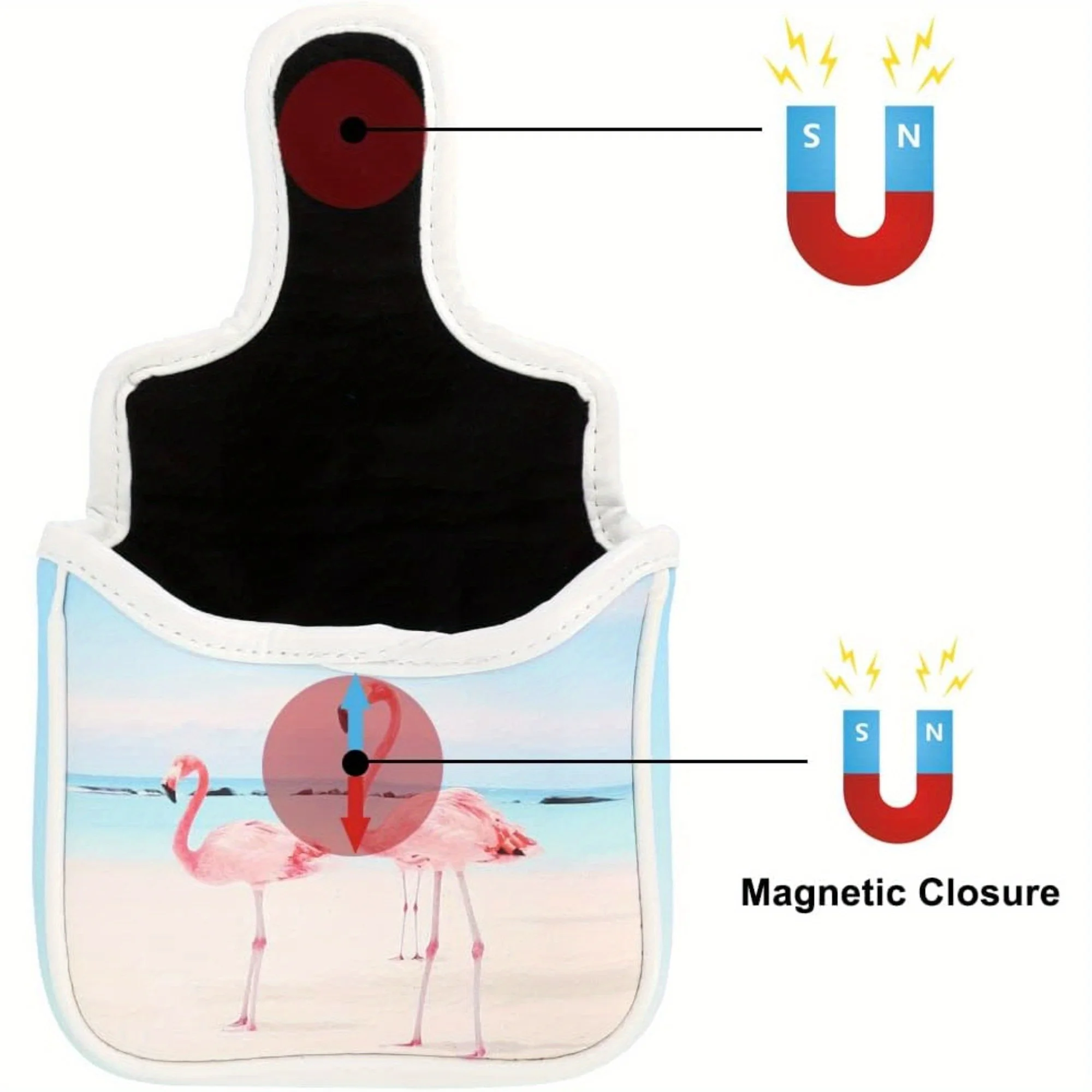 Big Crazy Golf Club Covers Funny Golf Head Covers Yeti Flamingo Mallet Headcover with Magnetic Sealing Golf Club Head Covers view 4