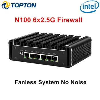 Enrutador Firewall 6x2,5G, 12. a generación, Intel N100 i226-V, Mini PC sin ventilador, DDR5, NVMe, RJ45, COM, ordenador Industrial, pfSense, OPNsense, PVE