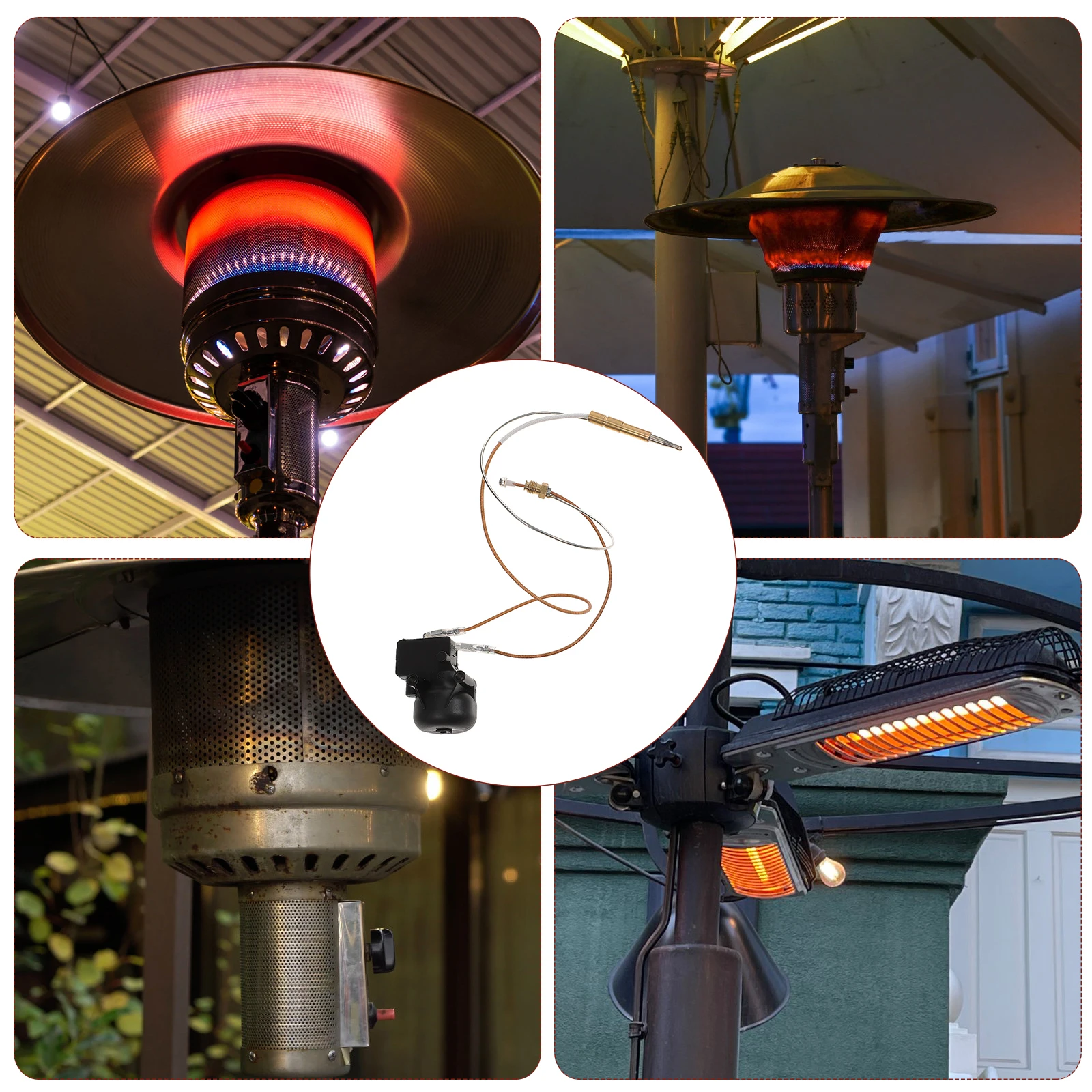 

1 Set Thermocouple Tilt For Outdoor Patio Heater Replacement M8X1 8Mm Gas Valve Threaded Head Compatible With Tower