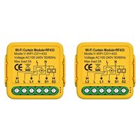 LARSU-2X Tuya Smart Wifi RF433 Curtain Switch Module Control For Electric Roller Shutter Blind Motor Works With Alexa
