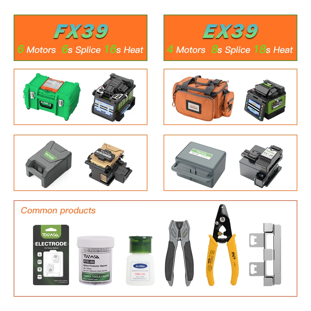 KomShine 6s Fast Splice Core Alignment Optical Fiber Fusion Splicer With Precision Cleaver, FTTH Splicing Machine