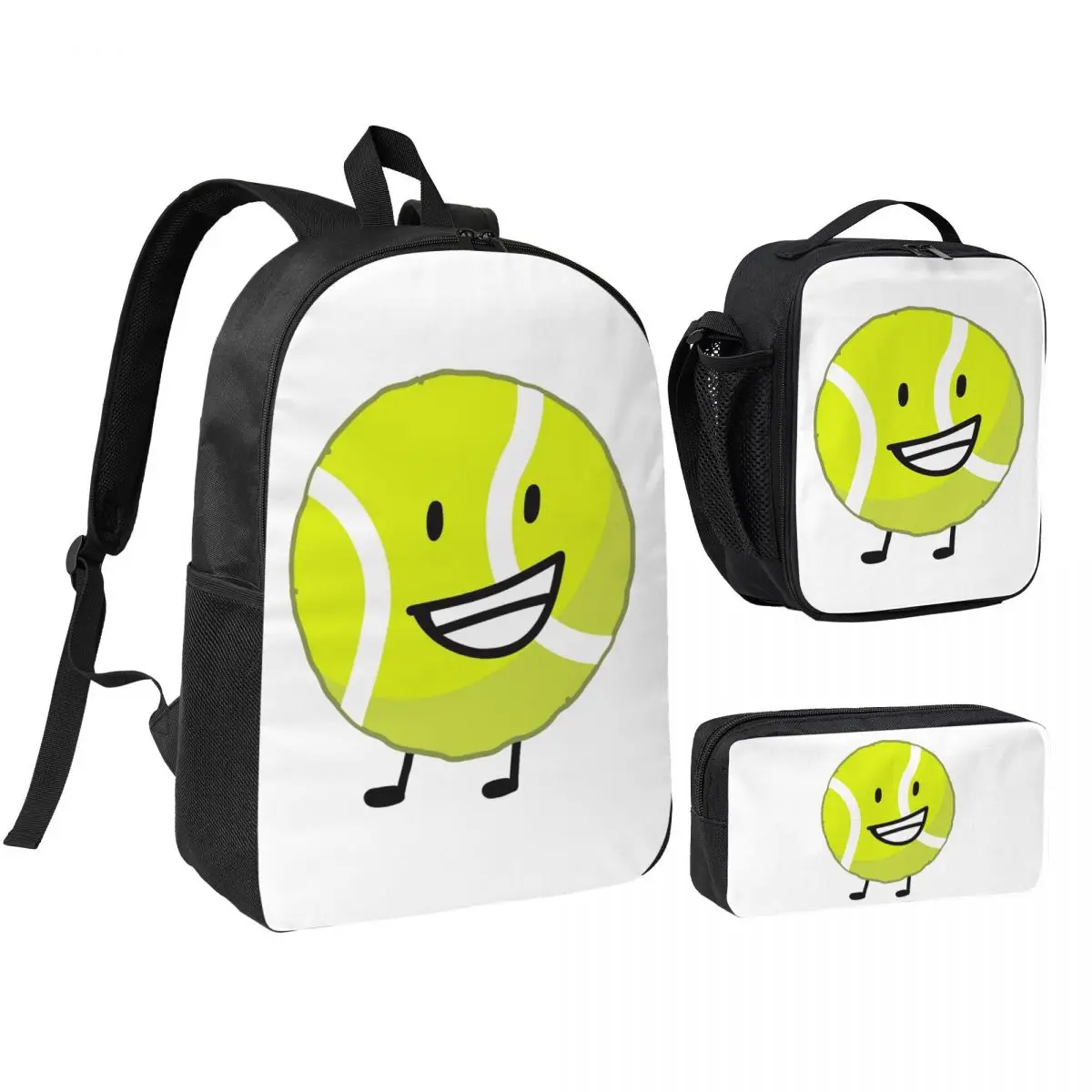 

Bfb Tennis Ball Backpack Student BookBag School Bag Shoulder Bags 3ps Insulated Lunch Bag Pencil Case