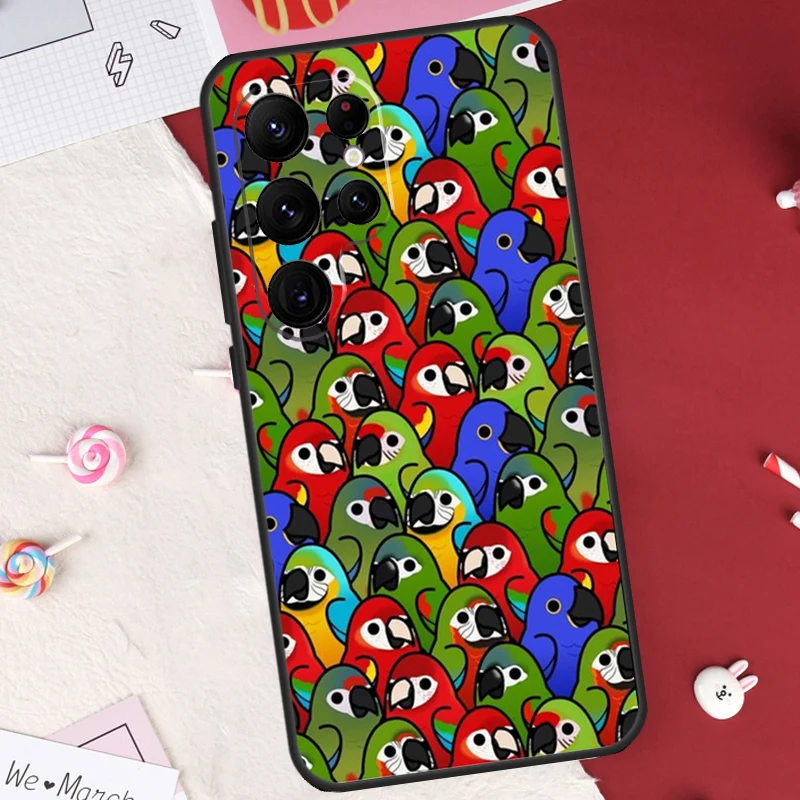 Parrot Birds Cockatiel Funda For Samsung Galaxy S21 S22 S23 Plus Note 20 Ultra S8 S9 S10 Note 10 S20 FE Phone Case