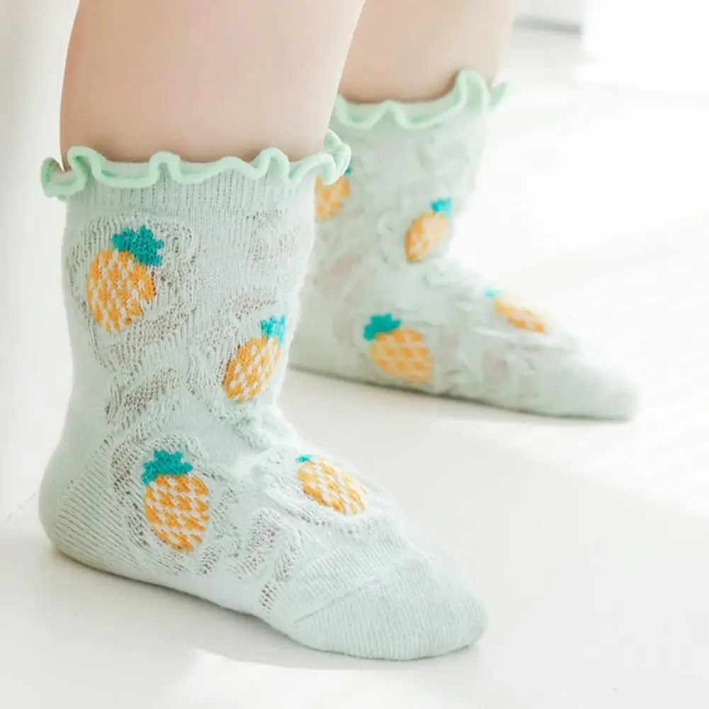 Beautiful Infant Socks Fitting Neat Stitching Baby Socks Cartoon Fruit Infant Socks