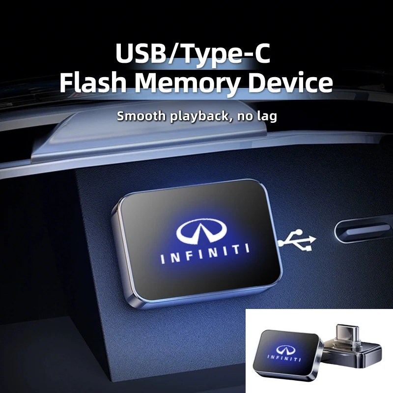 

Car Accessories Metal USB Type-C Flash Drive Memory Stick Music Saver For Infiniti QX60 QX70 QX80 QX50 QX30 Q70L Q60 Q50 Q60S Q3