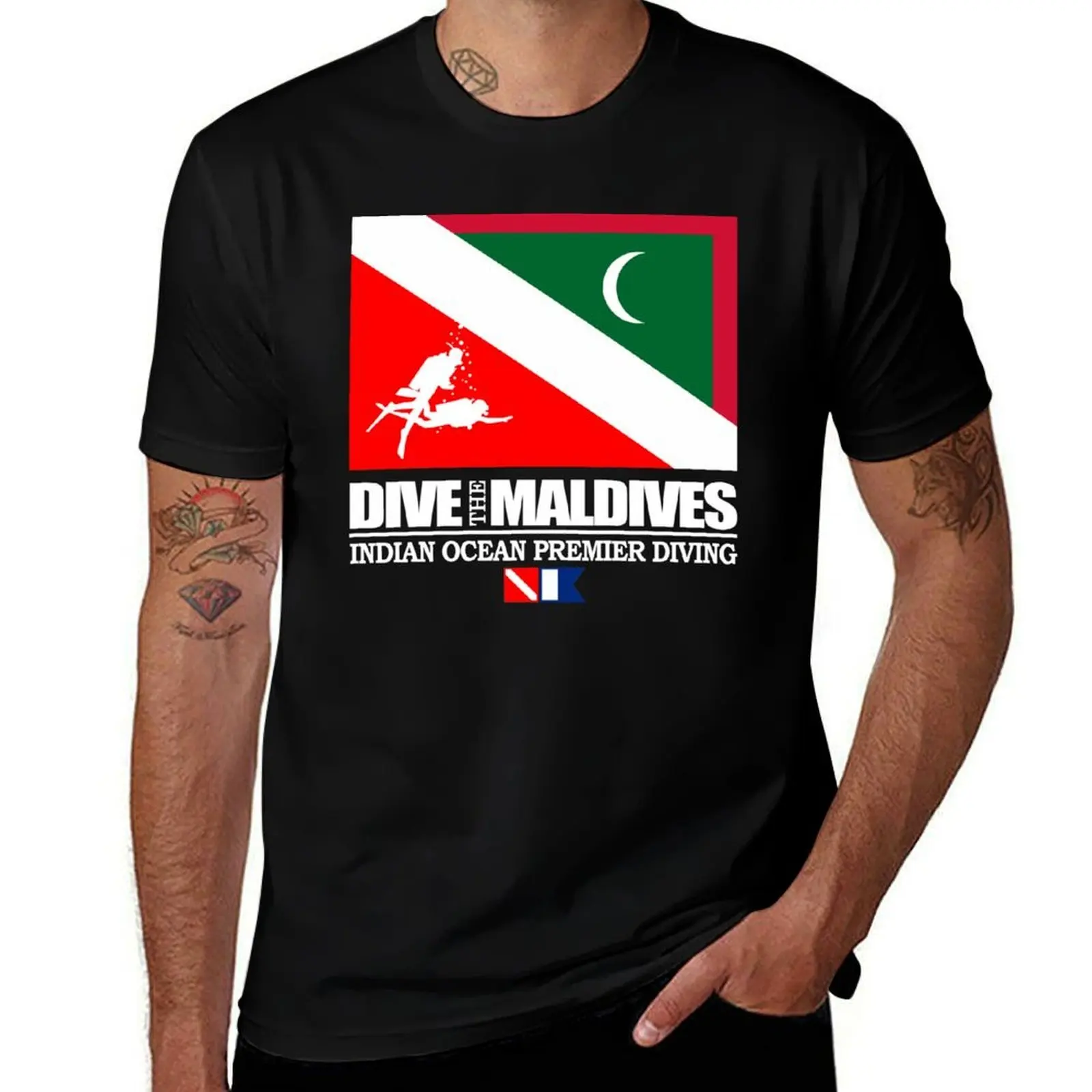 الغوص جزر المالديف (DF) تي شيرت تي شيرت للرجل رجل جرافيك تي شيرت رجل تي شيرت القطن تي شيرت