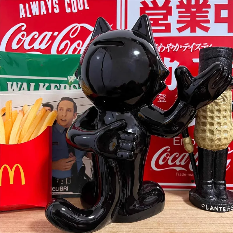 Disney-Kawaii Cerâmica Cat Mealheiro, A Figura De Ação Do Gato, Brinquedo Dos Desenhos Animados, Ornamentos Bonitos, Anime FELIX, Presentes de Aniversário para Crianças