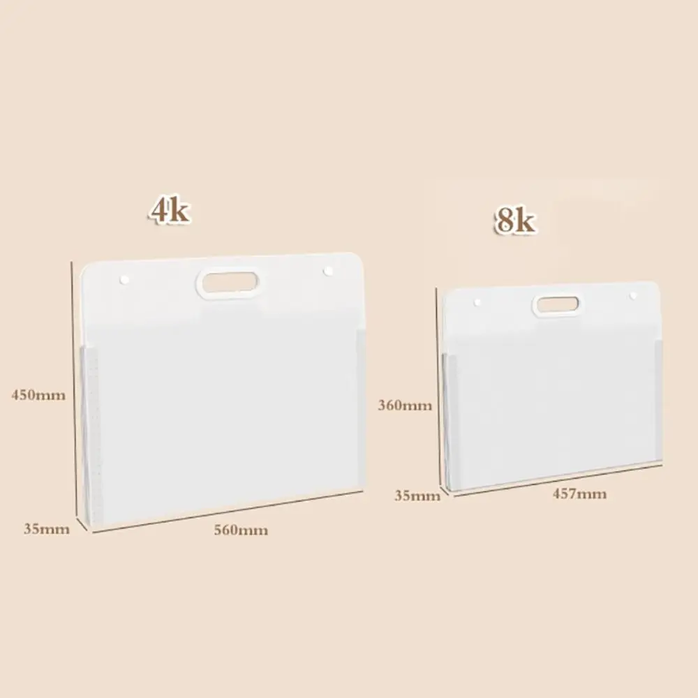 Simple A2/A3/A4 File Folder Four Layers Waterproof Picture Album Portable 4K/8K/16K Drawing Bag Student Gift view 4