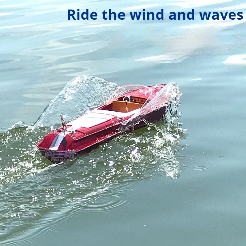 Remote Control Boat, Speedboat, Classic Retro Yacht Model, Super Large Electric Charging, Waterproof Boy'S Water Toy Boat