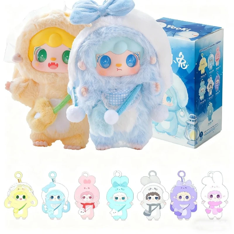 Kawaii Yooki Blind Box Toy Yooki V3 Warm Bunny Doll Mystery Box Cute Bag Keychain Plush Pendant Cartoon Decoration Surprise Gift