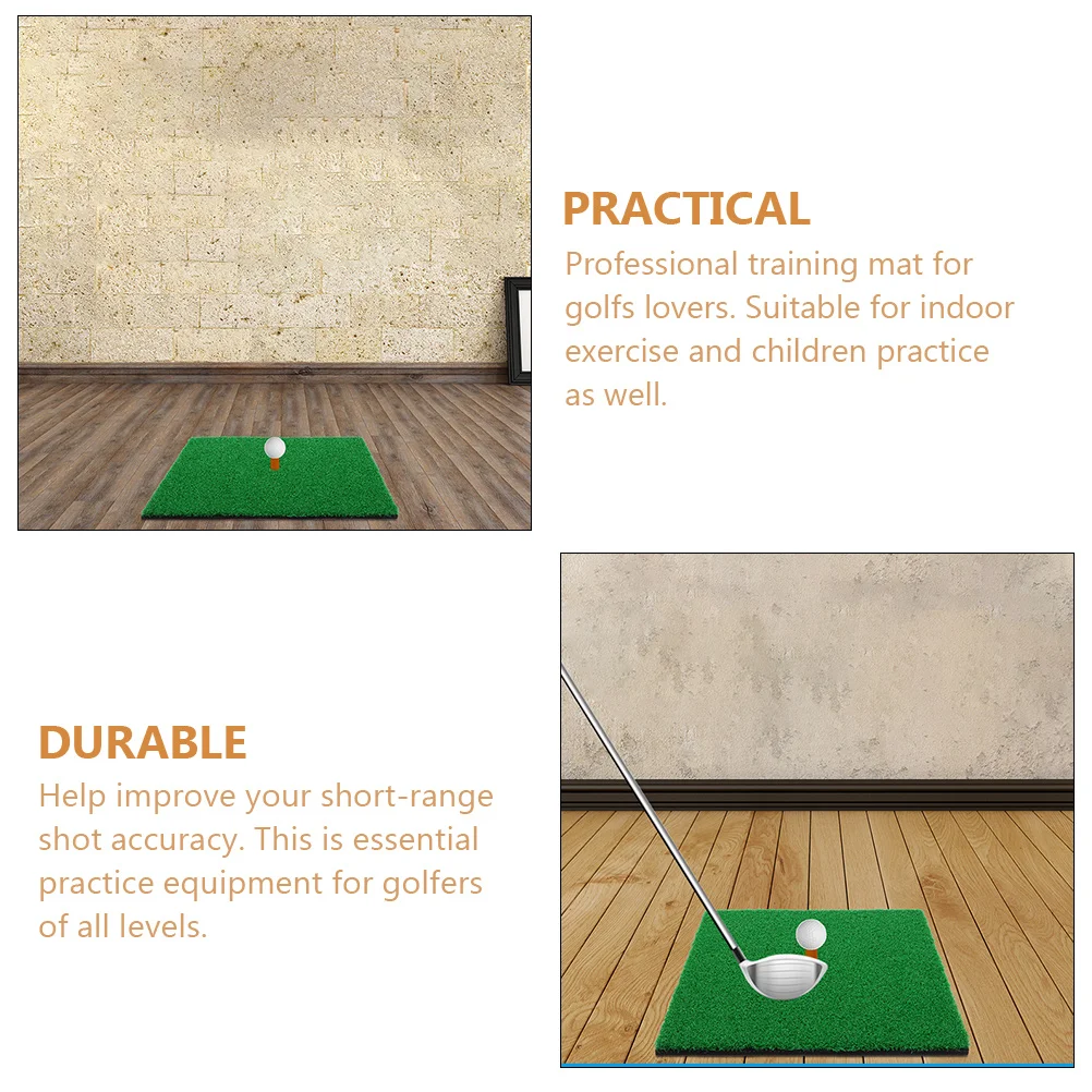 

Golf Hitting Mat Professional Training Aid for Practice Reusable Mat Golfing Turf Mats