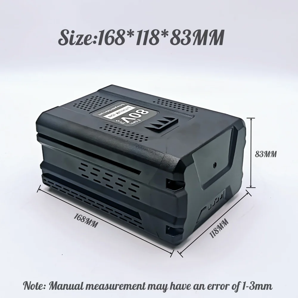 

80V For Greenworks Rechargeable Lithium Battery 8.0Ah Replacement for GBA80200 GBA80250 GBA80400 GBA80250 Lawn Care Tools