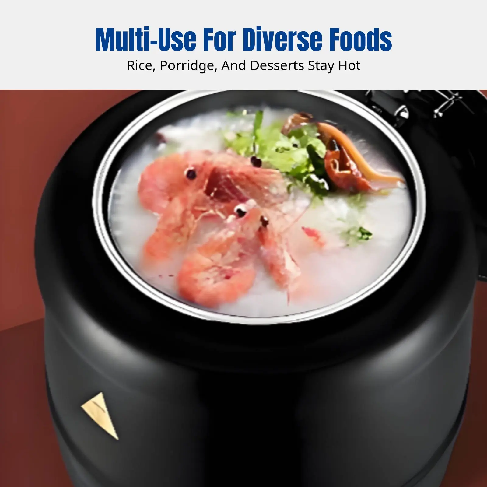 Insulated Electric Soup Kettle, Stainless Steel, Commercial Buffet Warmer, Adjustable Thermostat, Hotel Catering