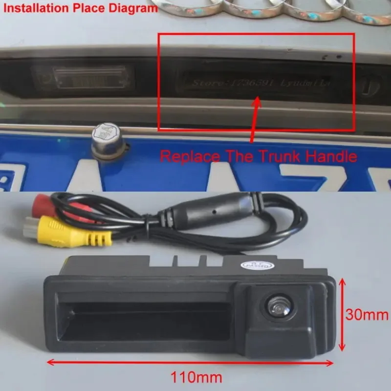 Car Rear View Camera Reversing Backup Parking Camera For Audi A3 A4 A5 A6 A7 Q3 Q5 Q7 8V B8 8T C7 Rear Boot Handle Fit