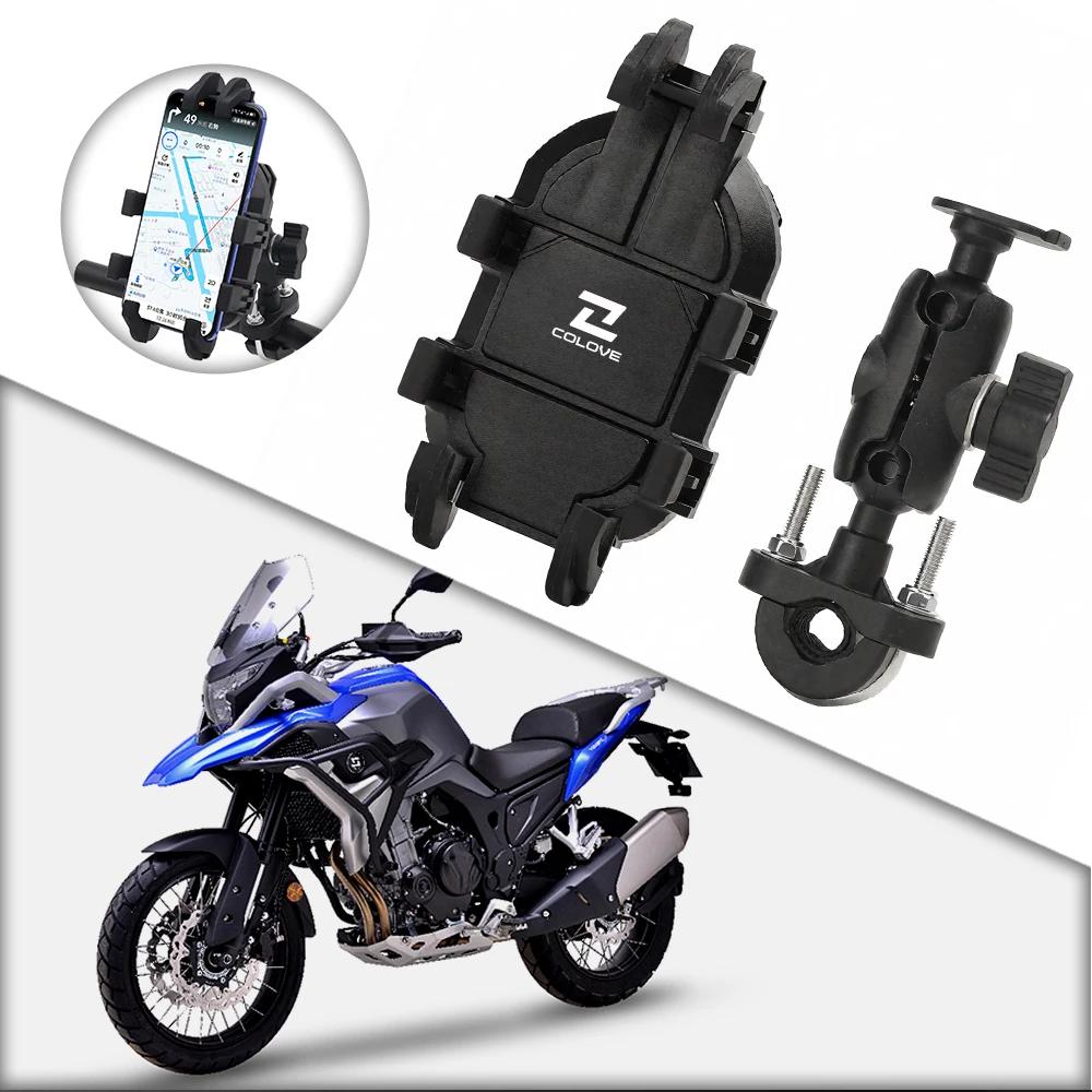 Riding Motorcycle Aluminum Phone Navigation Holder Shock Absorber For KOVE COLOVE 450 Rally 800X KY500F Excelle 500F 510X