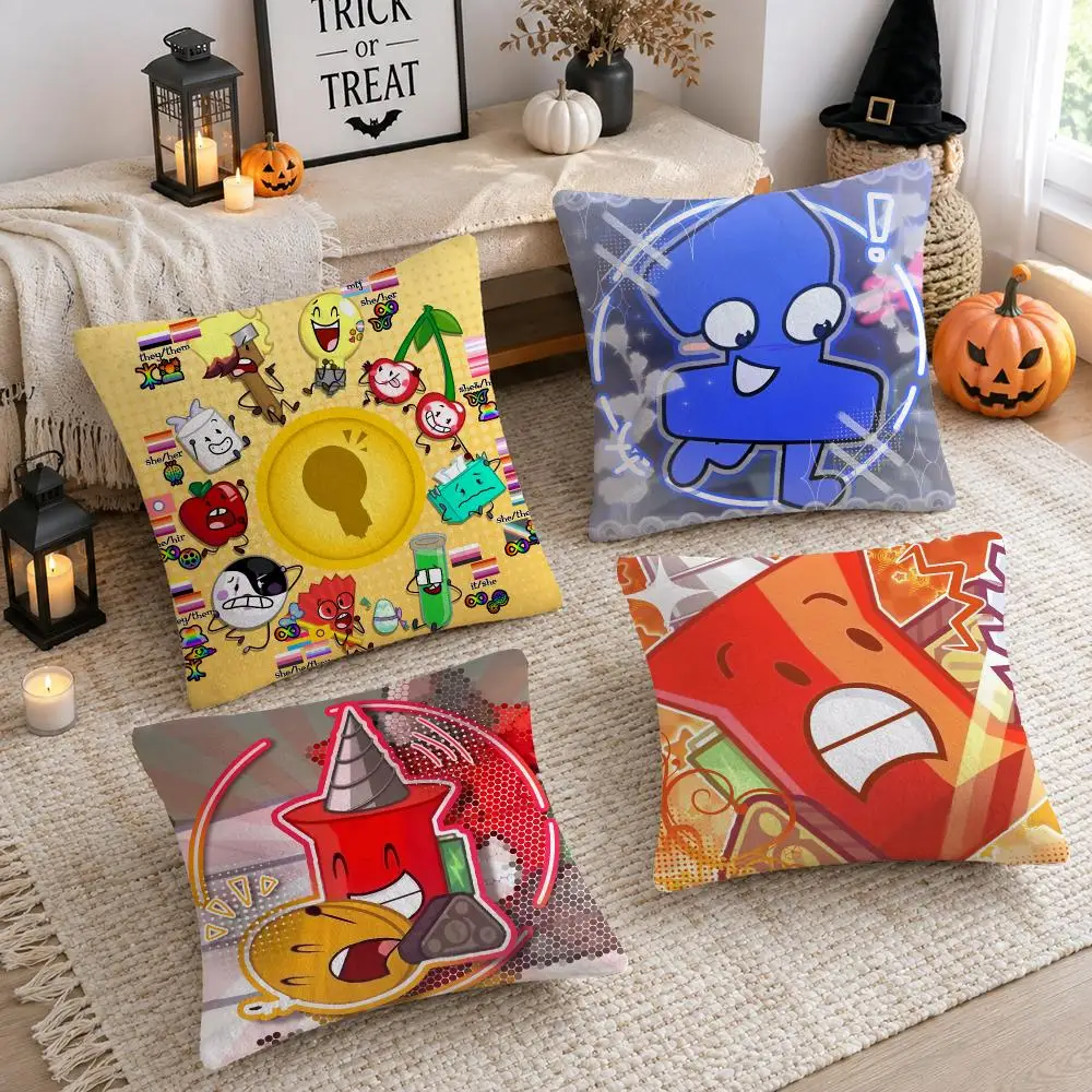 Game B-Battle for BFB Cushion Cover Soft Plush Cushion Case Throw Pillowcase Cozy Home Sofa Bed Living Room Decor