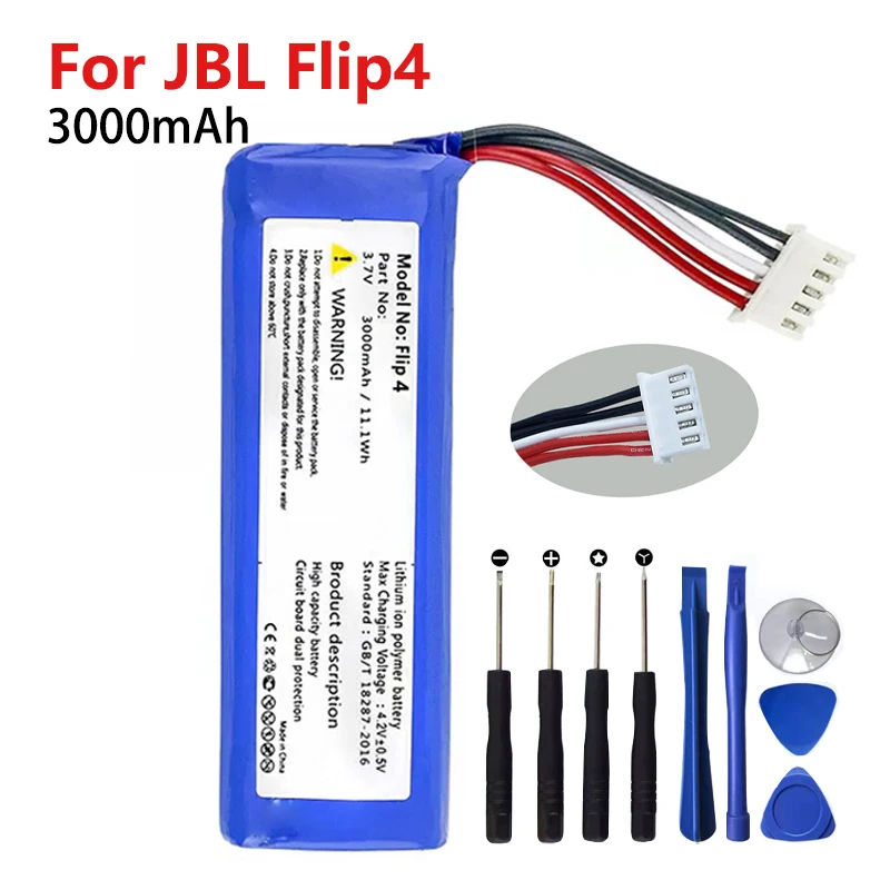 

Для JBL Flip 4 Flip4 3000 мАч 3,7 В аккумуляторная батарея GSP872693 01 для JBL динамик Flip 4 Flip4 Special Edition Bateria