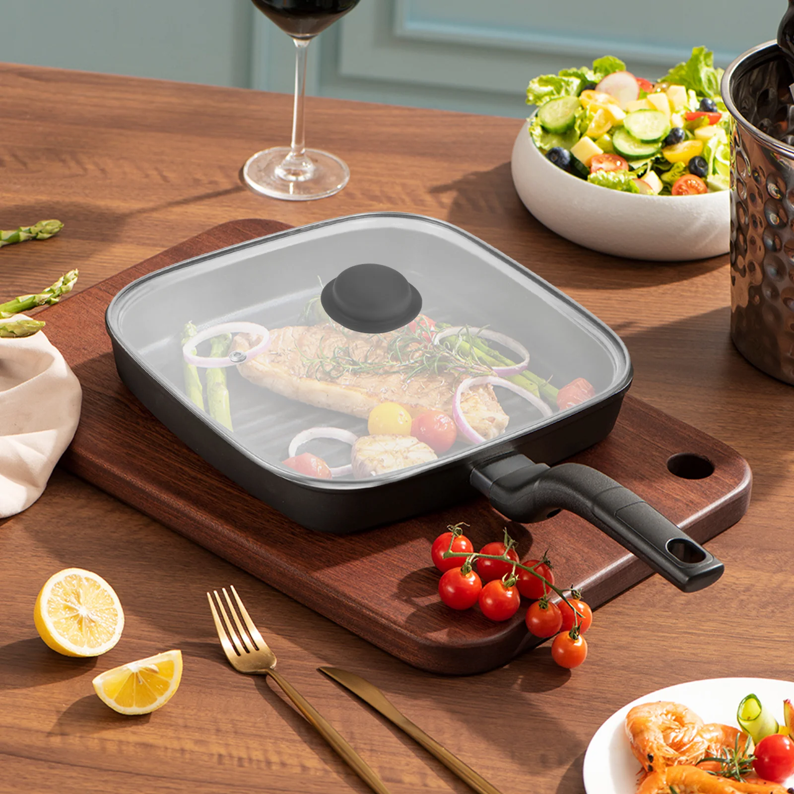 

2pcs Silicone Pot Lid Handle Cover Heat Resistant Anti-Scald Knob Protector Non-Slip Kitchen Accessory Reusable Pot Gadget