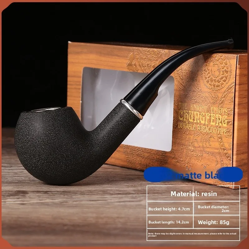 

New Men Resin Tobacco Pipe Detachable Washable Filter Marble Mouthpiece Hammer Shape Direct Sale