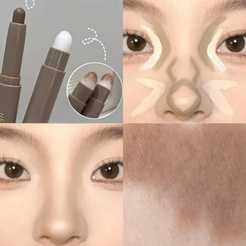 Double-headed Contouring Stick Three-dimensional Contouring on The Face, and The Nose Shadow Is Naturally Modified Face