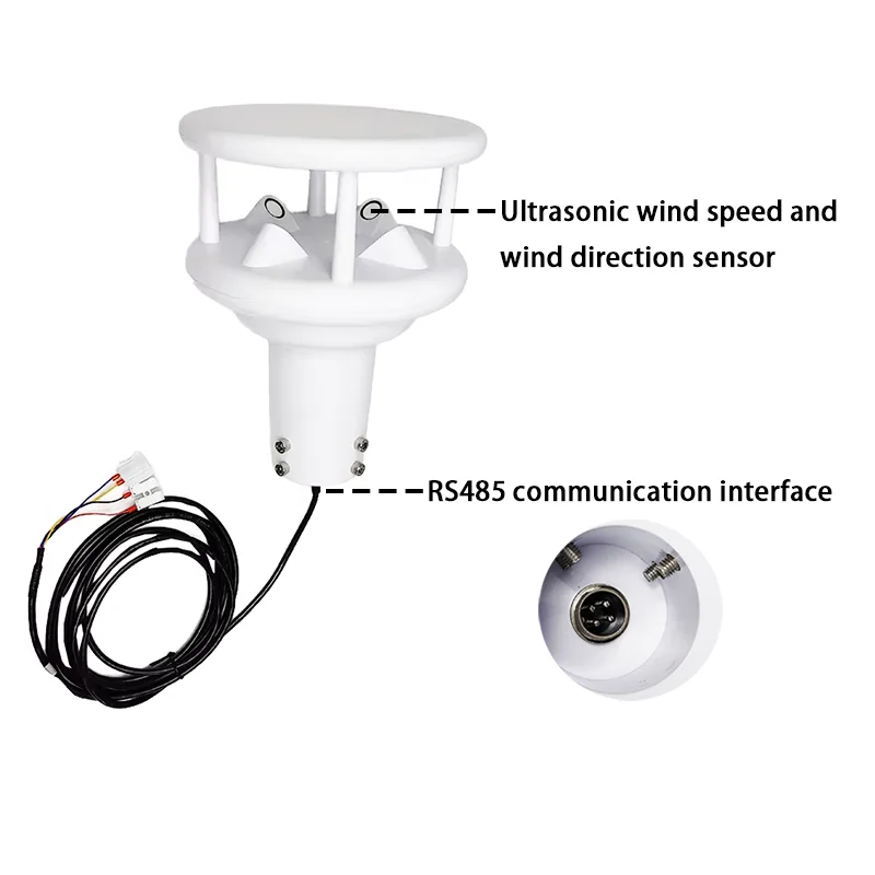 CE SDI12 HIGH PRECISION LOW COST TWO-IN-ONE 0-60m/s 0-360° ULTRASONIC WIND SPEED and WIND DIRECTION SENSOR WEATHER STATION