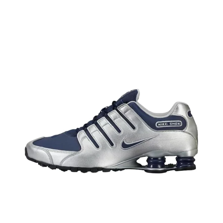 Nike Shox NZ Series Running Shoes Men's Silver Blue 378341-402