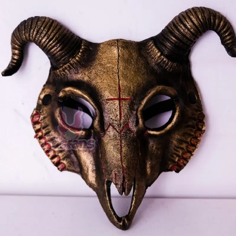 Goat Skull Mask Masquerade Cosplay Carnival Party Demon Animal Skeleton Mask Rave Halloween Mask Party Cosplay Props image 3