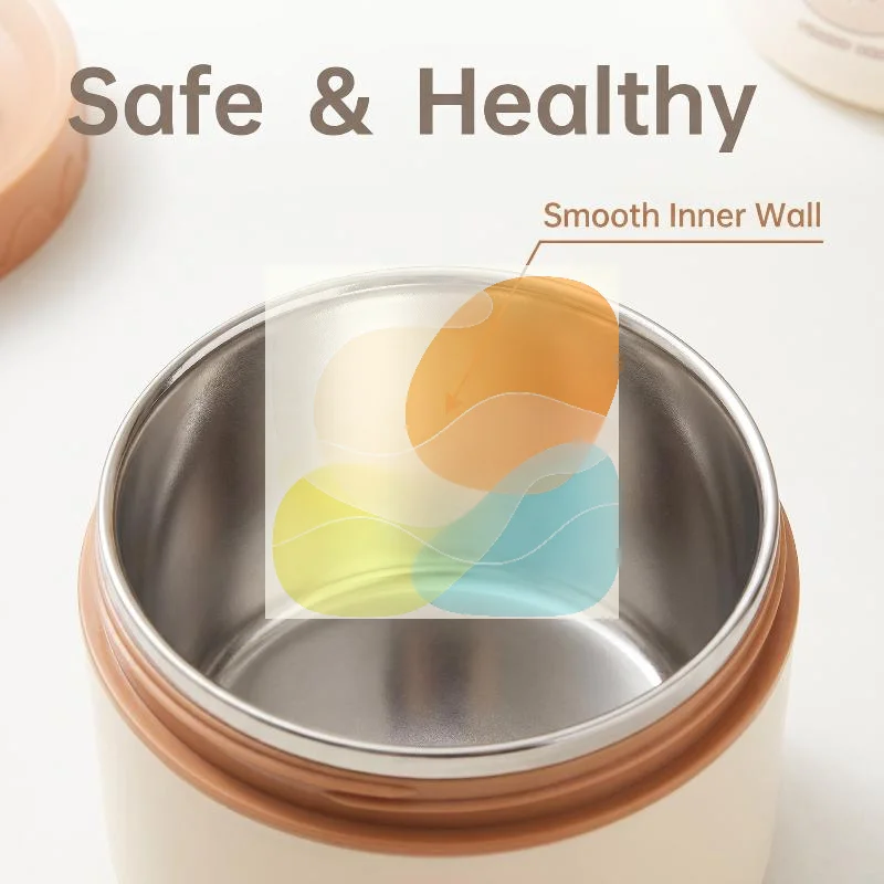 Stainless Steel Thermal Insulated Lunch Box Food Grade Portable Food Container for Students School Daily Meals