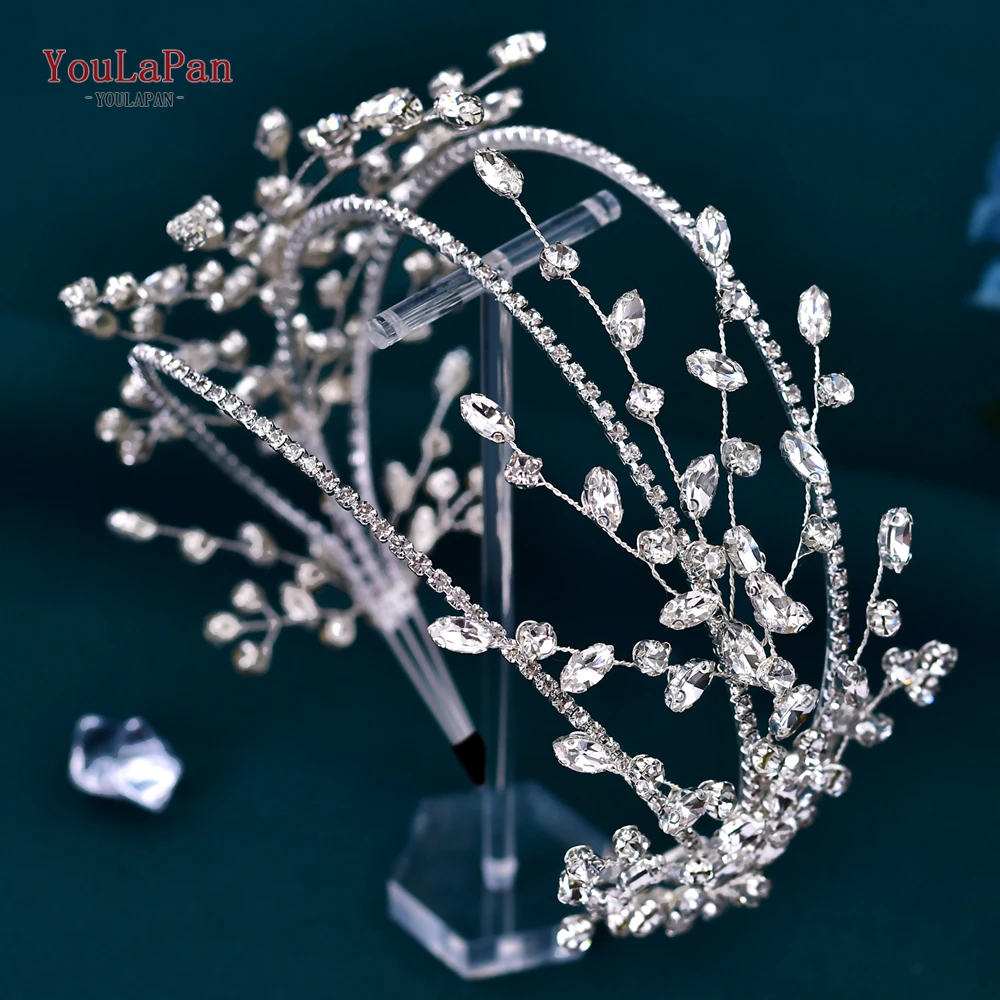 YouLaPan Woman Headband Rhinestone Bridal Headdress Wedding Tiara Hair Accessories Handmade Bride Hairwear Girl Hairband HP381