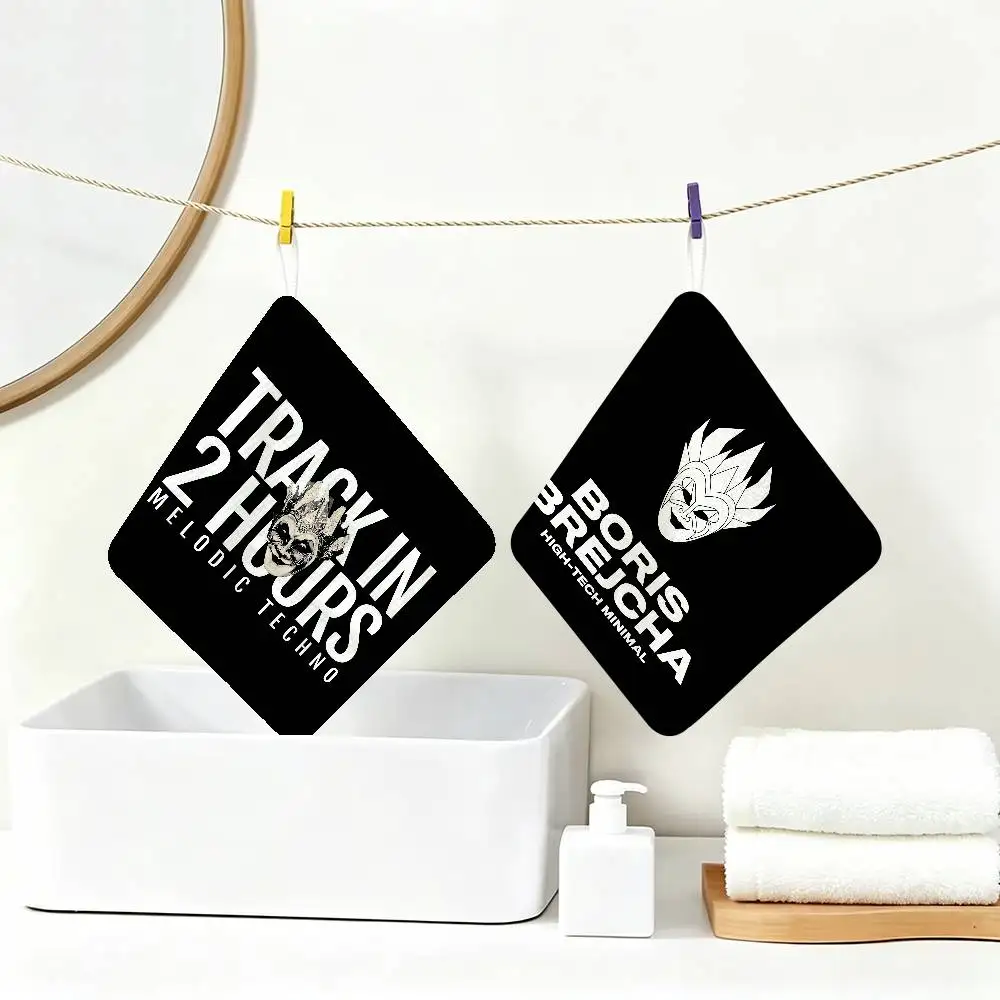 singer popular B-Boris Brejcha DJ Multi-scene Polyester Cotton Towel, Hanging Hand Wiping Cloth for Kitchen Bathroom Hotel