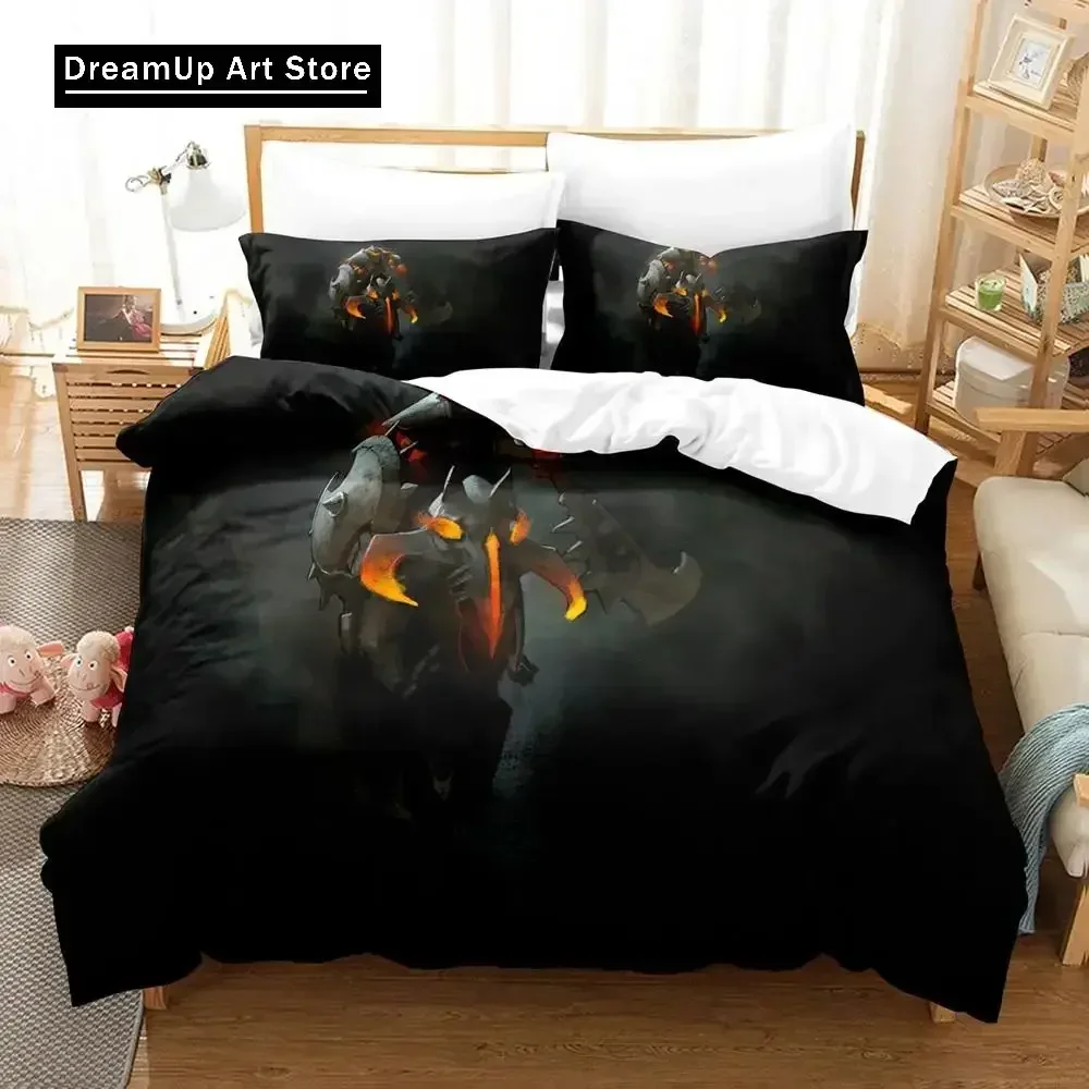 3D طباعة الأزياء دوتا 2 GameBedding مجموعة بنين بنات التوأم الملكة كامل الحجم غطاء لحاف المخدة سرير غرفة نوم الكبار