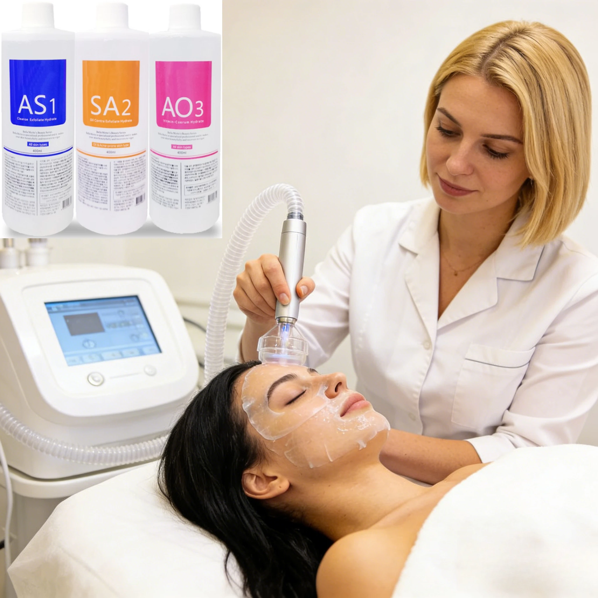 AS1 SA2 AO3 Facial Skincare Face Serum Facial Aqua Peel Solution Product For Hydra Dermabrasion Machine Hydro Skin Deep Cleaning