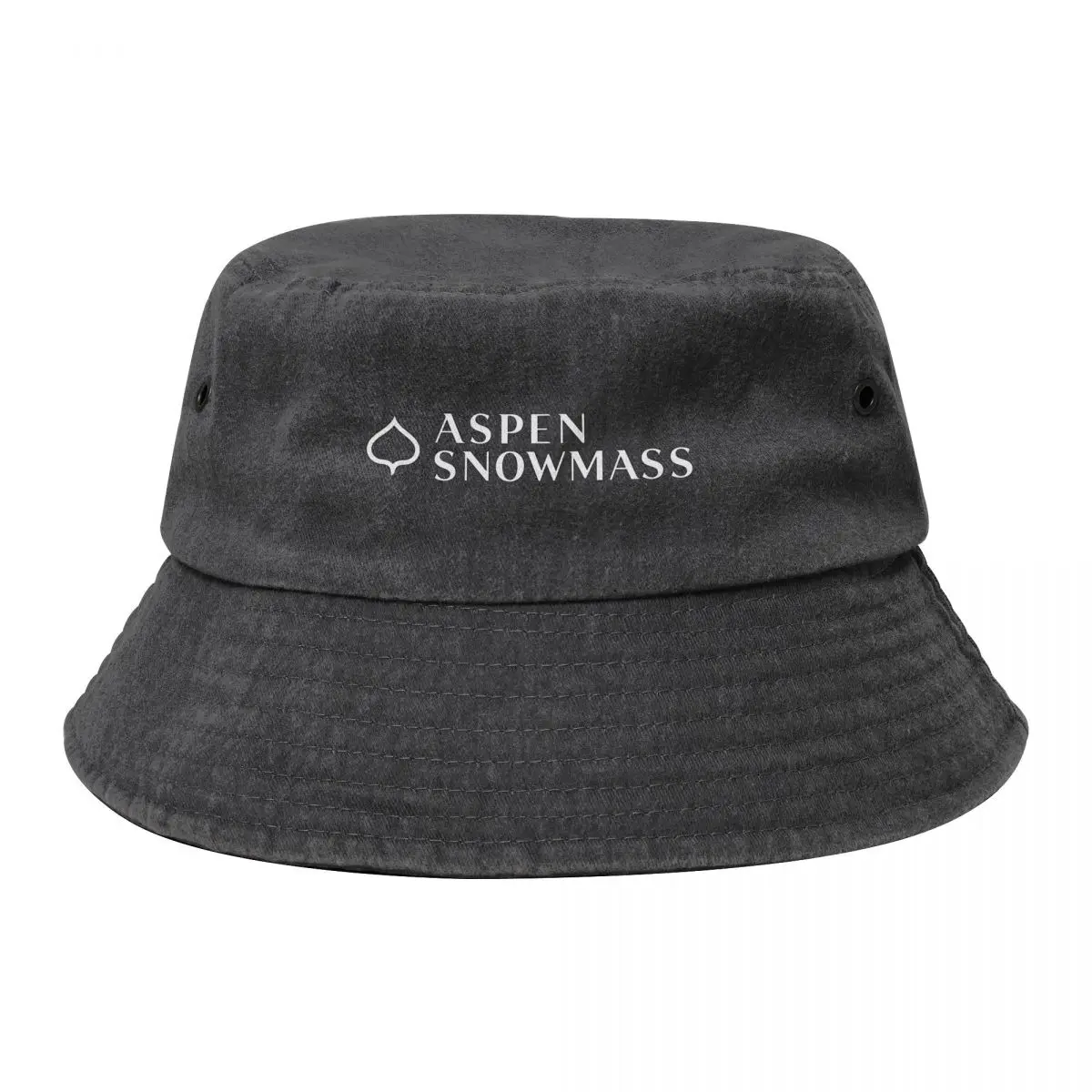 

Modern Logo, Aspen Snowmass Resort, Colorado - White Writing Bucket Hat Anime Sunscreen birthday Men Luxury Brand Women's