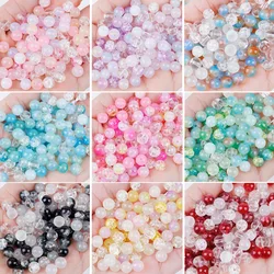 100 pezzi Mix Color 8mm perline di vetro rotonde per gioielli fai da te che fanno bracciali collana regalo di natale R0120