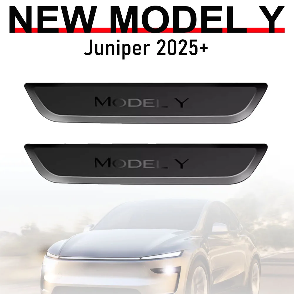 Protetor de Soleira de Porta para Tesla Model Y Juniper 2025 2026, Protetor de Pedal Traseiro, Acessórios Internos Anti-Sujeira