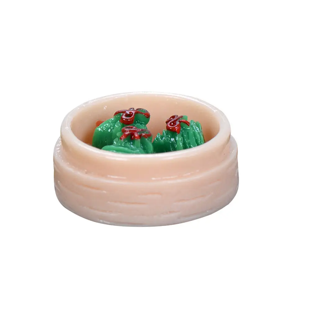 

10Pcs Mini Steamed Dumpling Ornaments Resin Micro Landscape Decor for Dollhouse Kitchen Shelf Desk Home Office Mini Room Decor