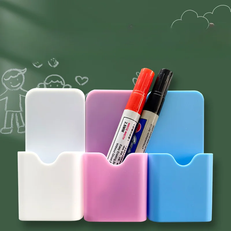 Plastic Magnetic Pen Holder Erase Marker Storage Box Pencil Organizer for Home Office Whiteboard Fridge Refrigerator