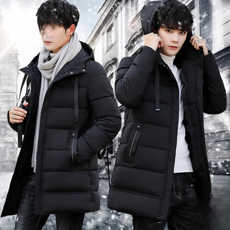 

Мужская утепленная хлопковая куртка Wassup с капюшоном, средней длины, зимнее пальто в модном городском стиле, с длинными рукавами, на молнии