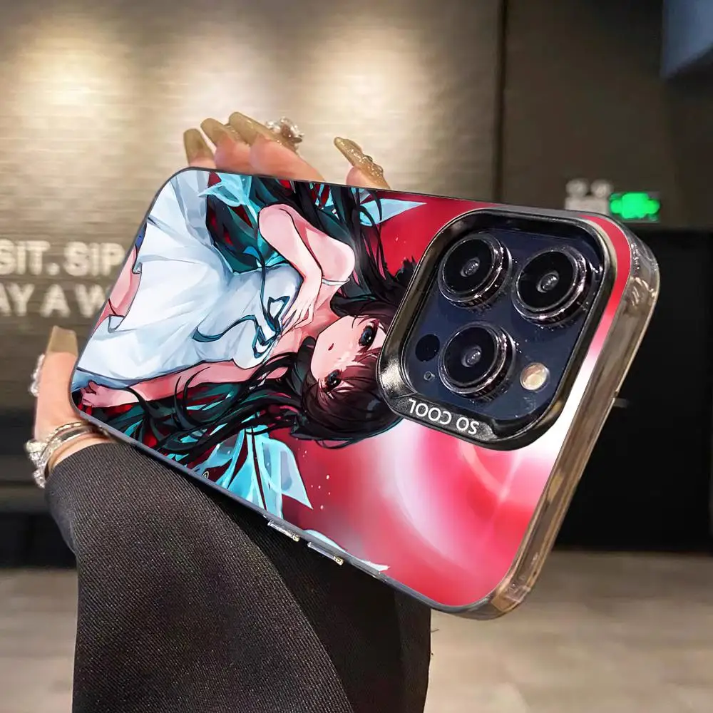 Saya no Uta حافظة هاتف محمول لهاتف آيفون 17 16 15 14 13 12 11 X XR XS 8 7 Pro Max Plus غطاء ملون شفاف للهواتف المحمولة