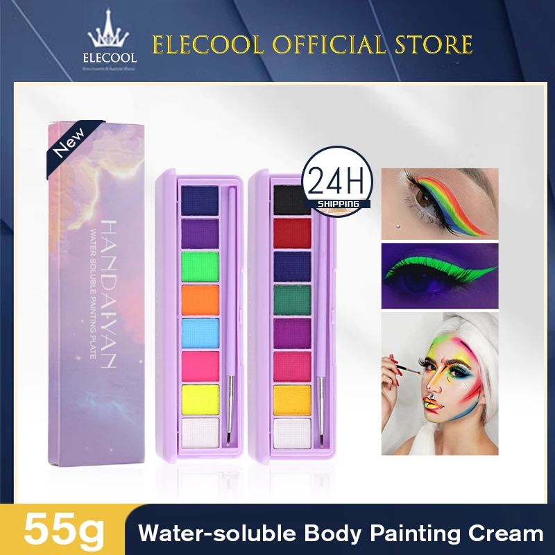 1/3/5PCS Kids Tattoo Painting Art Non Toxic Safe 8 Colors Water Paint Oil Cosmetics Face Body Painting