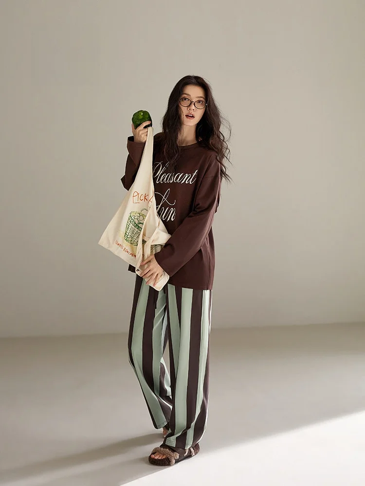abbigliamento-da-notte-in-puro-cotone-da-donna-primaverile-autunnale-a-maniche-lunghe-per-casa-casual-taglie-forti-a-righe-indossabile-anche-fuori-casa