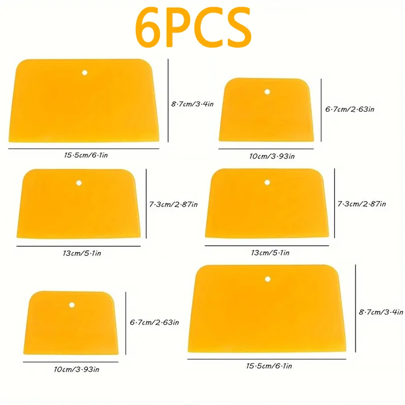 6Pcs Automotive Film Squeegee Tool  Non-Scratch Squeegee For Window Tint Film Application Water Removal And Bubble Smoothing Kit