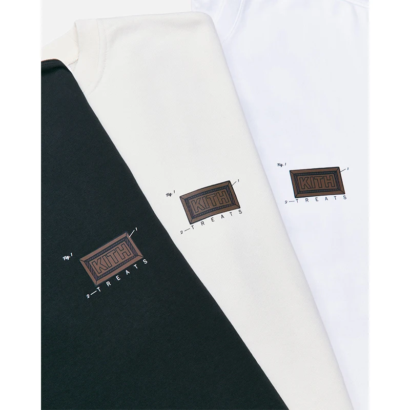KITH Treats Amy Pure Cotton T-Shirt Ice Cream Ingredient Production Process Print round Neck Short Sleeve Unisex Tee