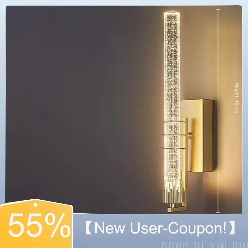 

A81M New- Indoor Lighting Wall Lamp Modern Bubble Crystal Sconces Light For Living Room Bedroom Study Background Wall Mount